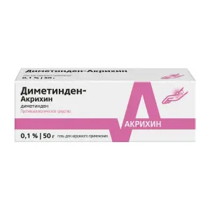 Купить Диметинден-Акрихин 0,1 % 50 г гель для наружного применения