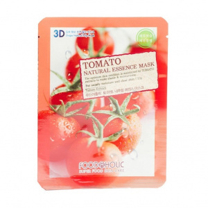 Купить: FoodaHolic маска для лица 23г ткан 3D c экстр томата Tomato Natural Essence Mask