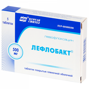 Купить: Лефлобакт 500 мг 5 шт таблетки покрытые пленочной оболочкой