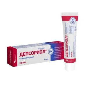 Купить: Депсориол 30 мл крем для ухода за утолщенной кожей с чешуйками и шелушением для взрослых и детей 0+