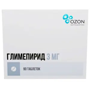 Купить Глимепирид 3 мг 90 шт таблетки