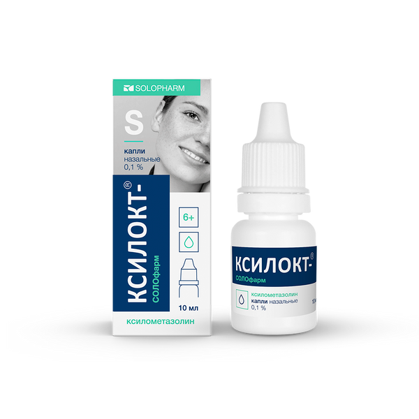 Купить Ксилокт-Солофарм 0,1 % 10 мл капли назальные