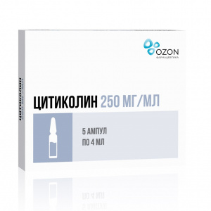 Купить: Цитиколин р-р д/в/в и в/м введ 250мг/мл амп 4мл №5