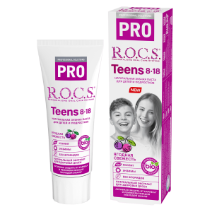Купить: Rocs Pro Teens 74 г паста зубная для детей и подростков ягодная свежесть 8+