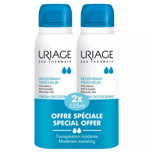 Купить Uriage набор дезодорант освежающий с квасцовым камнем спрей, 125мл 2шт