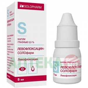 Купить Левофлоксацин-Солофарм капли глазные  0,5% 5мл