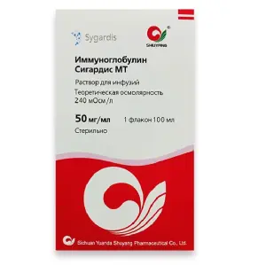 Купить Иммуноглобулин Сигардис МТ 50 мг/мл 100 мл 1 шт раствор для инфузий флакон