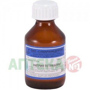 Купить: Натрия тетраборат в глицерине 20% 30 г раствор для наружного и местного применения флакон