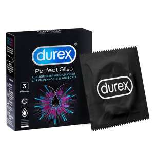 Купить: Durex Perfect Gliss презервативы из натурального латекса №3 