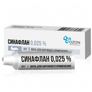 Купить Синафлан мазь для наружного применения 0,025% 10г
