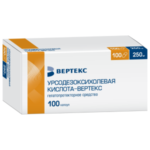 Купить: Урсодезоксихолевая кислота-Вертекс 250 мг 100 шт капсулы