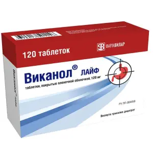 Купить Виканол Лайф 120 мг 120 шт таблетки покрытые пленочной оболочкой