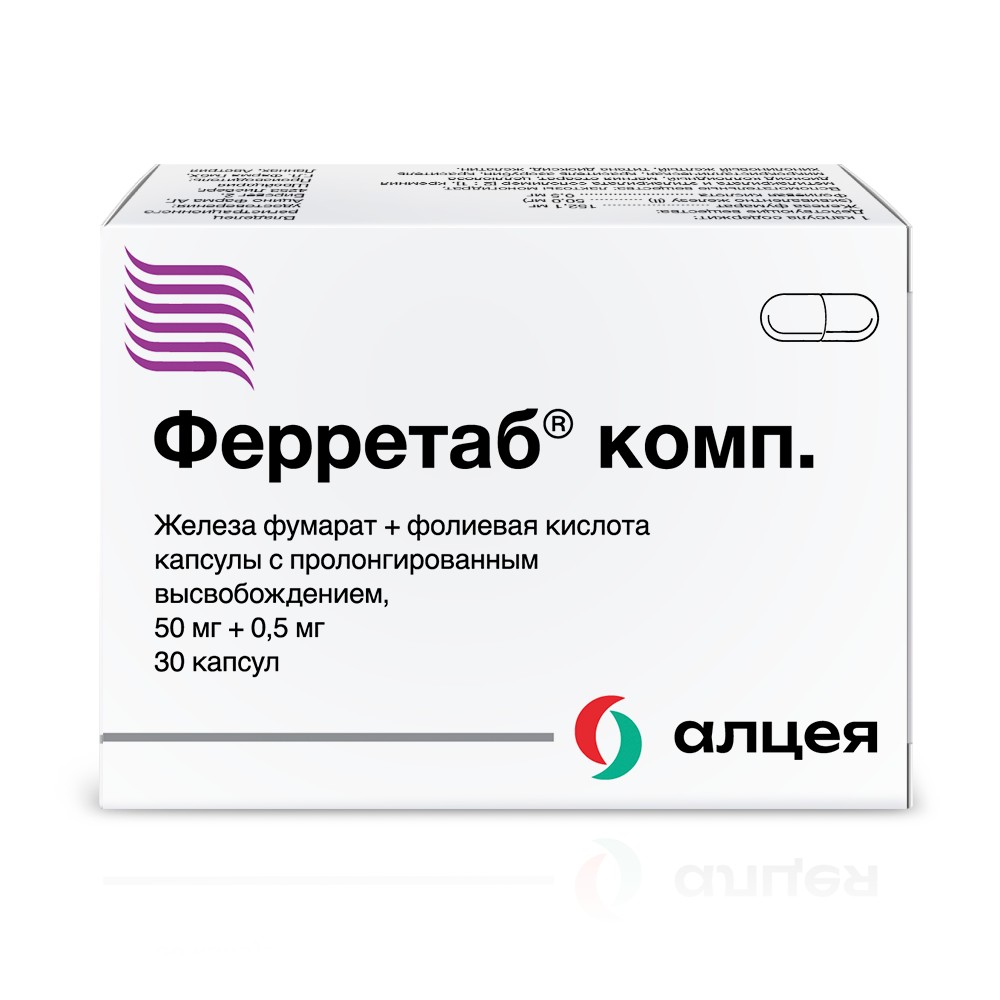 Купить Ферретаб Комп 30 шт капсулы с пролонгированным высвобождением