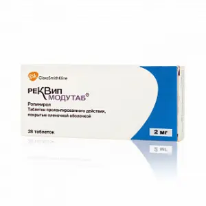 Купить Реквип Модутаб 2 мг 28 шт таблетки покрытые пленочной оболочкой пролонгированного действия