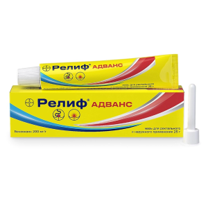 Купить: Релиф Адванс 25 г мазь для ректального и наружного применения