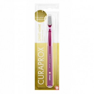 Купить: Сuraprox velvet зубная щетка Артикул CS12460 0,08 мм мегасофт бордовая