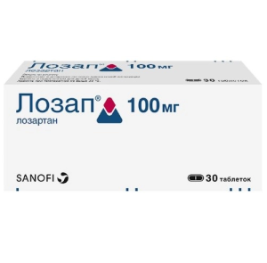 Купить: Лозап 100 мг 30 шт таблетки покрытые пленочной оболочкой