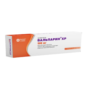 Купить: Вальпарин ХР 500 мг 30 шт таблетки пролонгированного действия покрытые пленочной оболочкой
