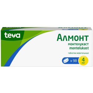 Купить: Алмонт 4 мг 98 шт таблетки жевательные