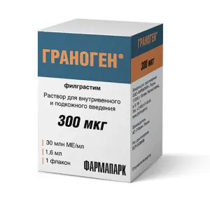 Купить Граноген 300 мкг/мл 1,6 мл 5 шт раствор для внутривенного и подкожного введения 