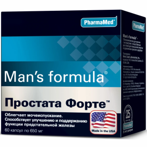 Купить: Man's formula Простата Форте 510 мг 60 шт капсулы в блистере