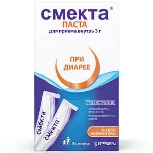 Купить: Смекта 3 г 8 шт паста для внутреннего применения карамель-какао
