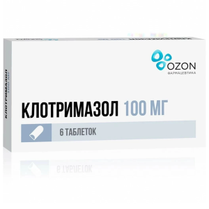Купить: Клотримазол 100 мг 6 шт таблетки вагинальные