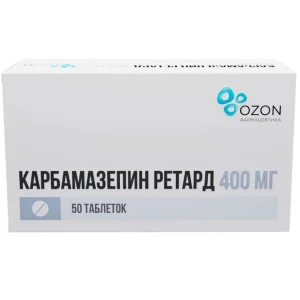 Купить Карбамазепин Ретард 400 мг 50 шт таблетки с пролонгированным высвобождением