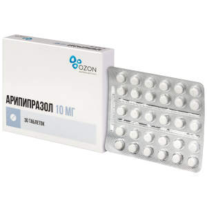 Купить: Арипипразол 10 мг 30 шт таблетки
