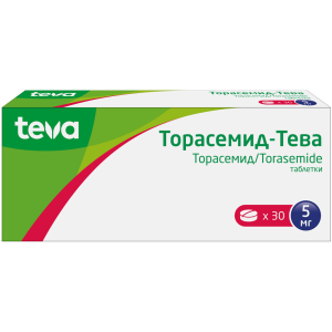 Купить: Торасемид-Тева 5 мг 30 шт таблетки