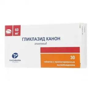 Купить Гликлазид-Канон 60 мг 30 шт таблетки пролонгированного действия