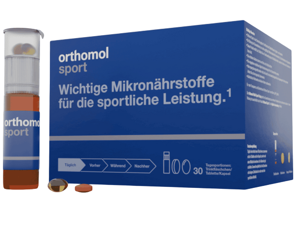 Купить Ортомоль Спорт жидкость 20 мл 30 шт + таблетки 30 шт курс 30 дней