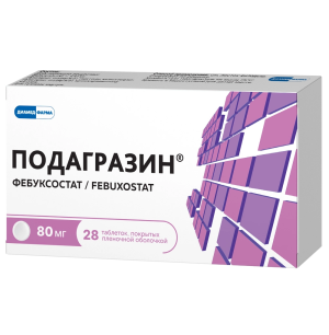 Купить: Подагразин 80 мг 28 шт таблетки покрытые пленочной оболочкой