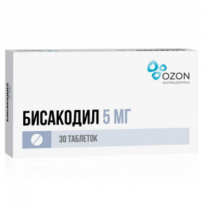 Купить: Бисакодил таблетки по кишечнораств 5мг №30 (Озон)