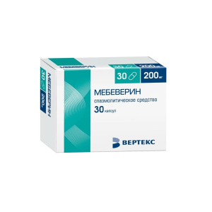 Купить: Мебеверин 200 мг 30 шт капсулы с пролонгированным высвобождением
