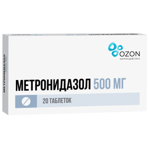 Купить: Метронидазол 500 мг 20 шт таблетки