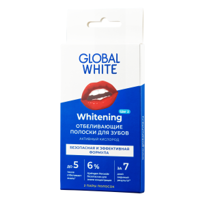 Купить Global White 2 пары полоски отбеливающие активный кислород