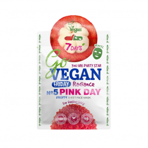 Купить 7 Days Go Vegan маска для лица тканевая Арт.ВСД183 25г fruity Friday PINK DAY Для тех, кто любит посочнее