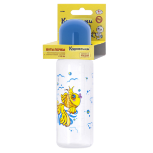 Купить: Курносики 250 мл бутылочка с силиконовой соской золотая рыбка 0+
