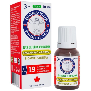 Купить: Биоамикус Ультима 10 мл 1 доза капли для приема внутрь для детей и взрослых 3+ флакон