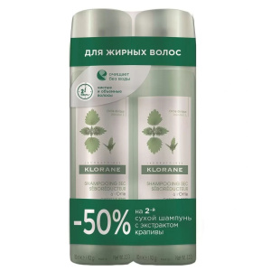 Купить: Klorane шампунь сухой спрей 150мл с экстр крапивы 50%скидка набор