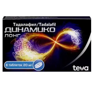 Купить Динамико Лонг 20 мг 8 шт таблетки покрытые пленочной оболочкой