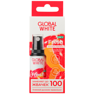Купить Global White 15 мл спрей для полости рта освежающий красный грейпфрут