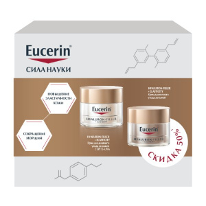 Купить: Eucerin Hyaluron-Filler+Elasticity набор крем дневной 50мл + крем ночной 50мл