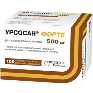 Купить Урсосан Форте 500 мг 100 шт таблетки покрытые пленочной оболочкой