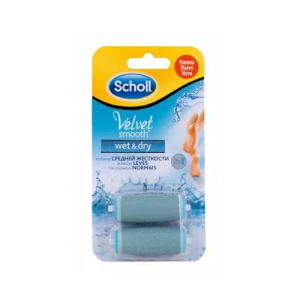 Купить: Scholl Velvet Smooth Wet & Dry 2 шт сменная насадка для роликовой пилки ролики средней жесткости