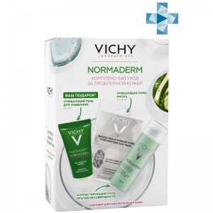 Купить: Vichy Normaderm набор коррект 50мл+гель очищ 200мл+ маска очищ 15мл