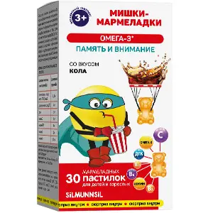 Купить Мишки-Мармеладки Омега-3 30 шт пастилки жевательные