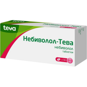 Купить: Небиволол-Тева 5 мг 56 шт таблетки