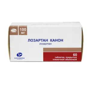 Купить Лозартан Канон 100 мг 60 шт таблетки покрытые пленочной оболочкой